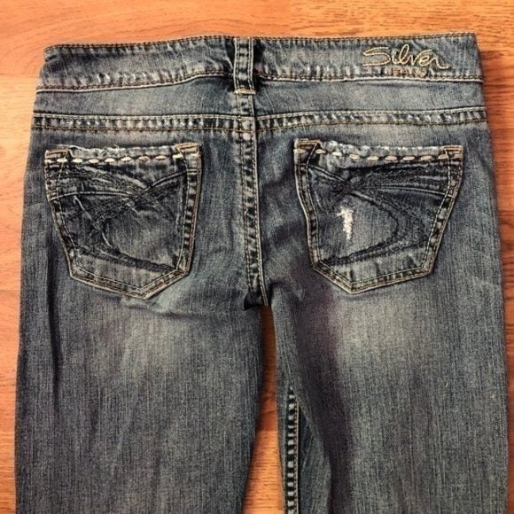 Silver sz 26 Santorini Destroyed Denim Jeans - Picture 4 of 9